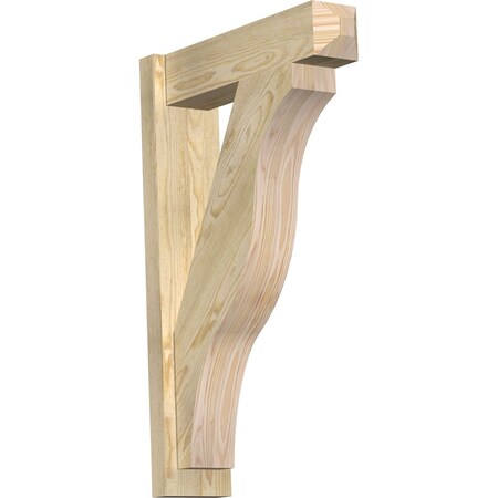 Ekena Millwork Funston Rough Sawn Craftsman Outlooker, Douglas Fir, 6"W x 22"D x 34"H OUT06X22X34FST04RDF